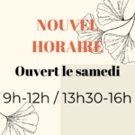 Nouvel horaire !